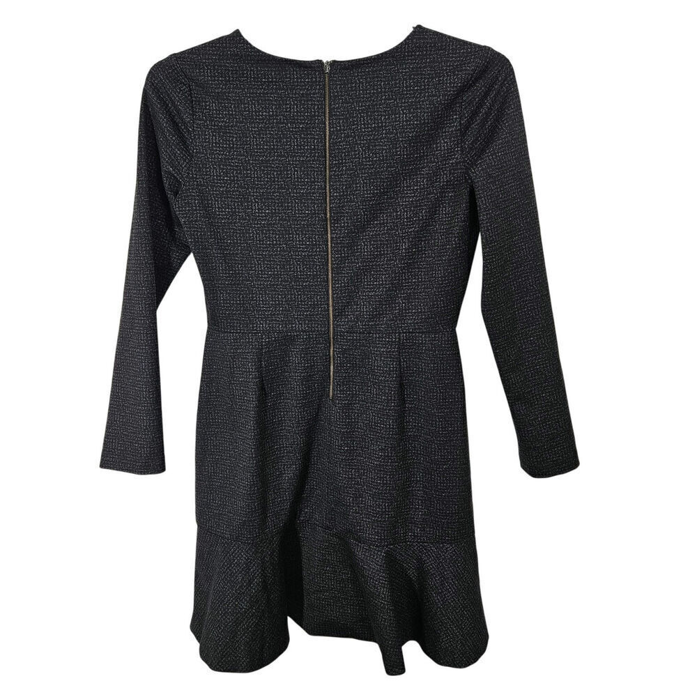 Slate & Willow Woven Flare Ruffle Hem Minimalist V-Neck Dress. Size 6/Small. - Picture 3 of 7